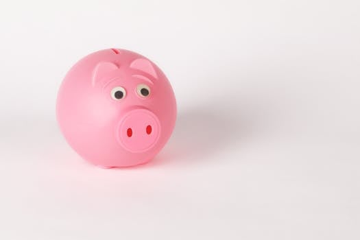 A cute pink piggy bank with googly eyes on a white background, symbolizing savings and finance.